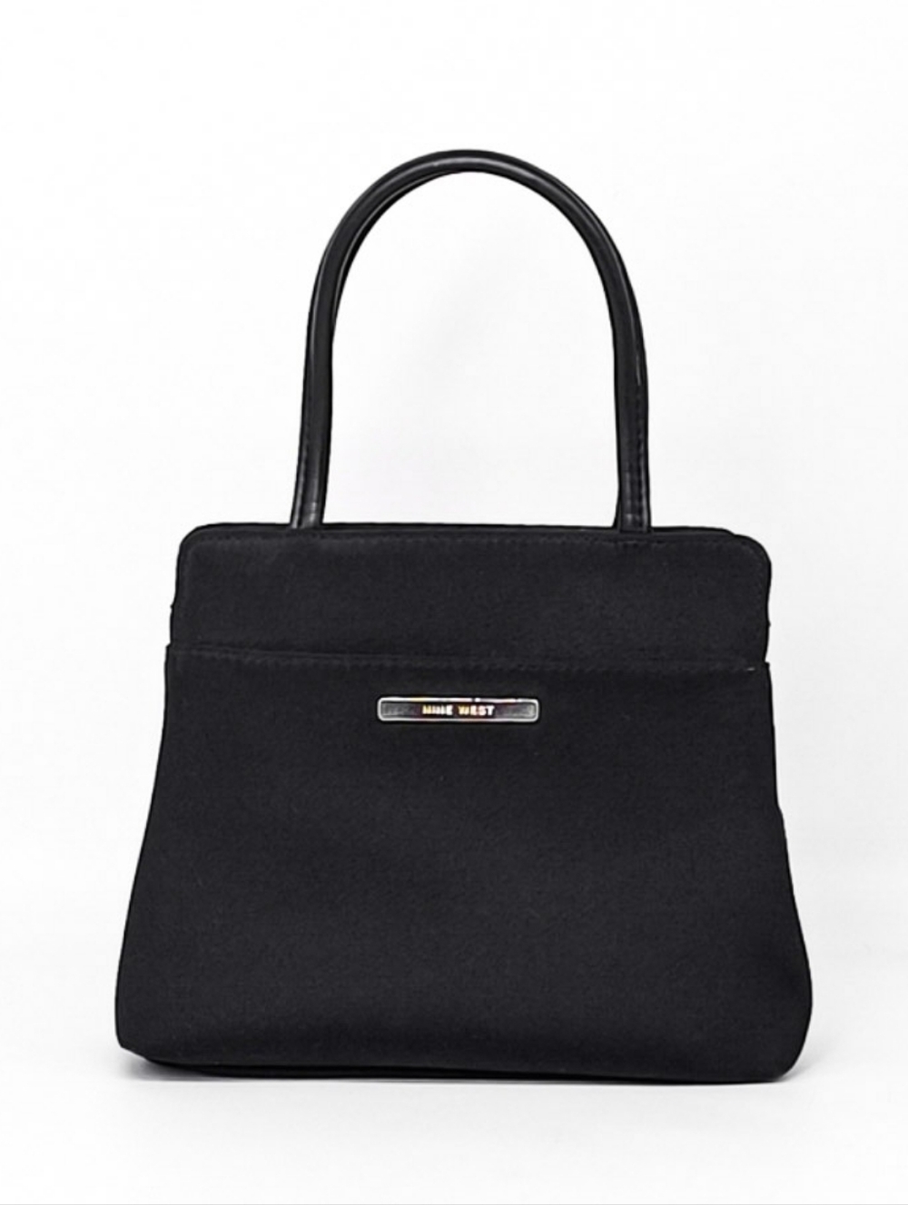 New Nine West Ariana Mini Tote Crossbody - Sleek Nylon In Black